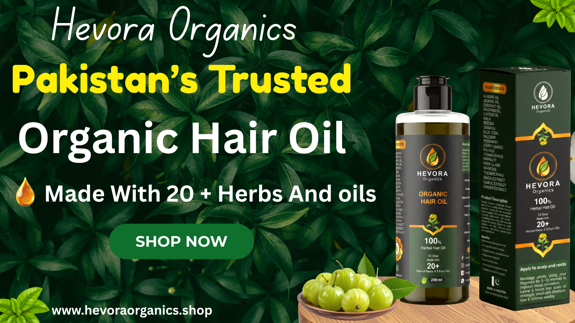 Hevora Organics Herbal Hair Oil 200 ml