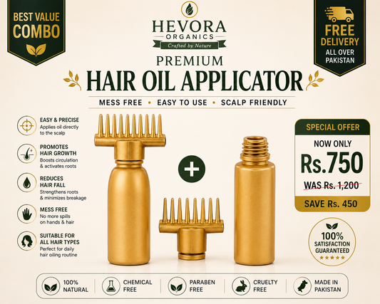Hevora Premium Hair Oil Applicator - Mess Free, Scalp Friendly